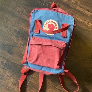 Fjallracen Blue and Red Backpack